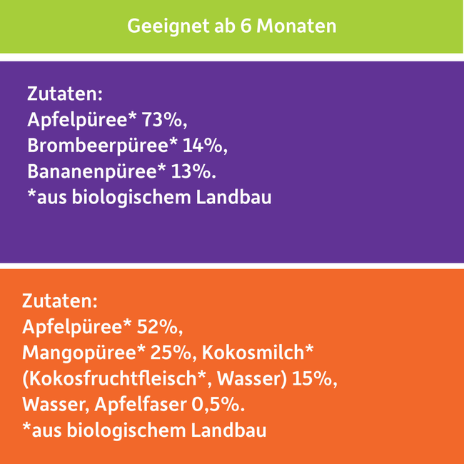 Freche Freunde Quetschie Mix, Vanaf 6 Maanden (4x100 G) 400 g
