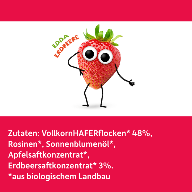 Freche Freunde Fruitreep Haver Aardbei, Vanaf 3 Jaar, (6x30 G) 180 g