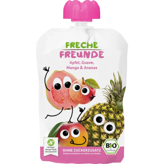 Freche Freunde Quetschie Apfel, Guave, Mango & Ananas 100 g