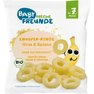 Freche Freunde Freche Freunde Babysnack Knusper-ringe Hirse & Banane, Ab 7 Monaten, 20g