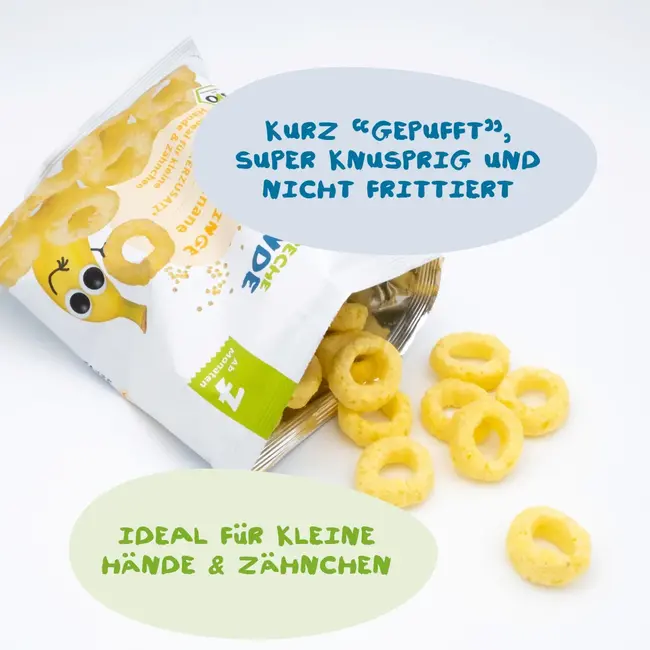 Freche Freunde Babysnack Knusper-ringe Hirse & Banane, Ab 7 Monaten, 20g 20 g