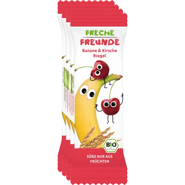 Freche Freunde Fruitreep Banaan & Kers, Vanaf 1 Jaar (4x23 G) 92 g