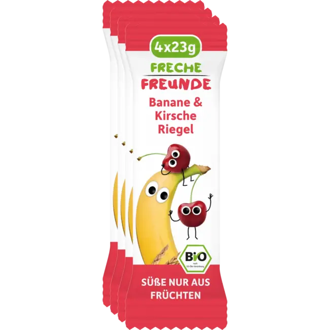 Freche Freunde Fruitreep Banaan & Kers, Vanaf 1 Jaar (4x23 G) 92 g