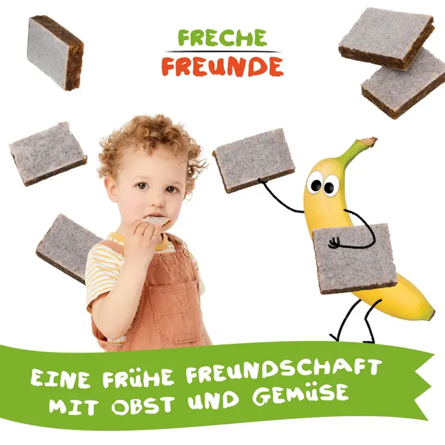 Freche Freunde Fruitreep Banaan & Kers, Vanaf 1 Jaar (4x23 G) 92 g