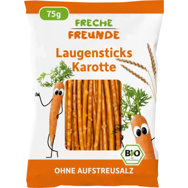 Freche Freunde Kindersnack Loogsticks Wortel 75 g