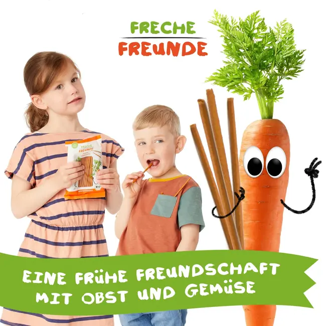 Freche Freunde Kindersnack Loogsticks Wortel 75 g