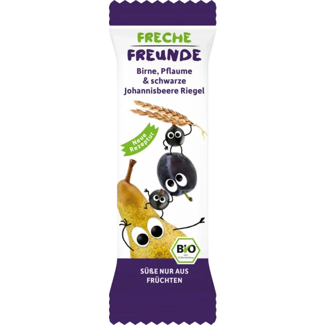 Freche Freunde Fruitreep Met Granen Peer, Pruim & Braambes Vanaf 1 Jaar, 4x23g 92 g
