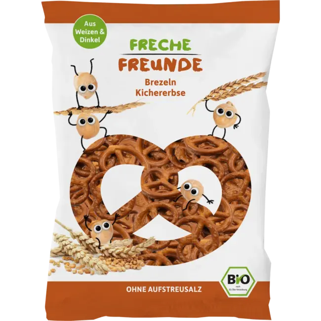 Freche Freunde Kindersnack Ondeugende Pretzels Kikkererwten 75 g