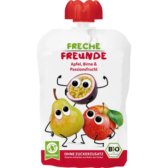 Freche Freunde Quetschie 100% Appel, Peer & Passievrucht Vanaf 1 Jaar 100 g