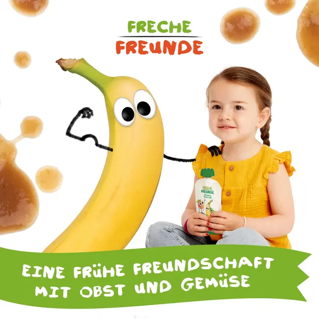 Freche Freunde Knijp 100% Appel, Banaan, Spinazie & Komkommer Vanaf 1 Jaar 100 g