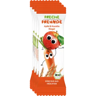 Freche Freunde Freche Freunde Fruitreep Met Granen Appel Wortel Vanaf 1 Jaar, (4x23 G)