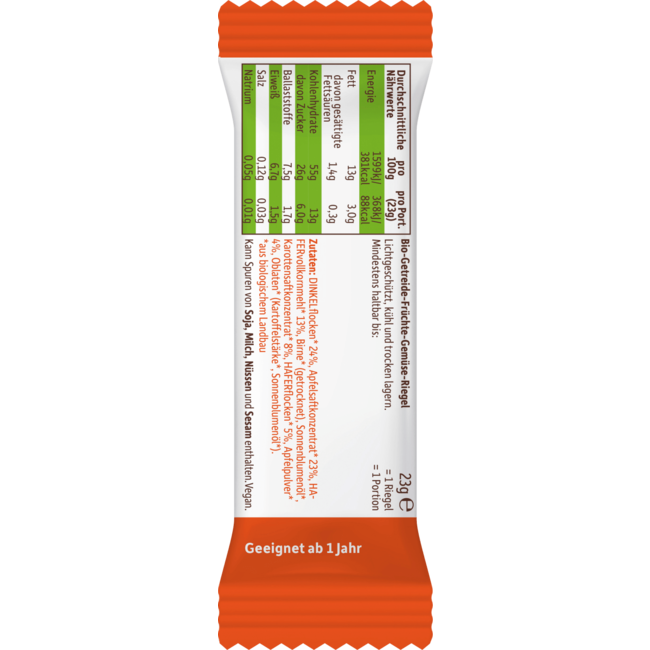 Freche Freunde Fruitreep Met Granen Appel Wortel Vanaf 1 Jaar, (4x23 G) 92 g