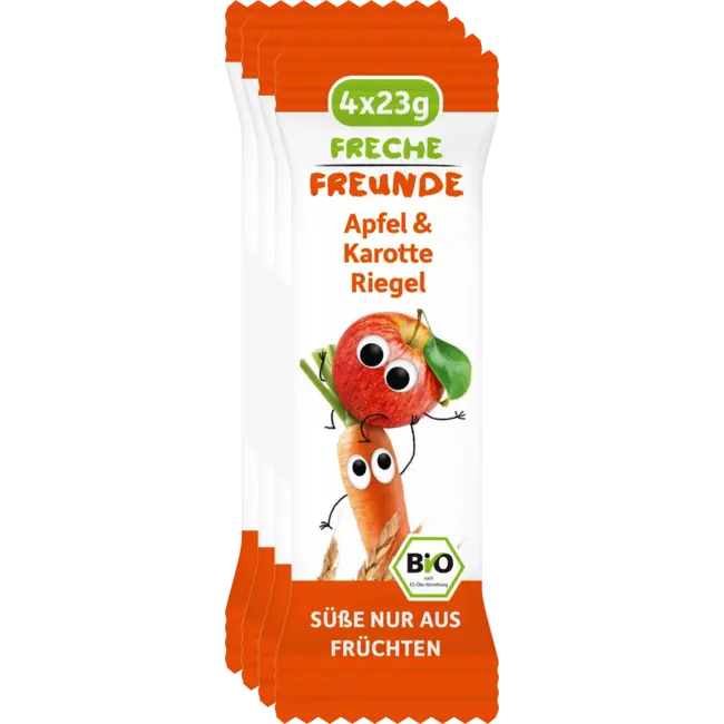 Freche Freunde Fruitreep Met Granen Appel Wortel Vanaf 1 Jaar, (4x23 G) 92 g