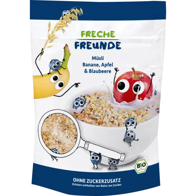 Freche Freunde Kindermuesli Banaan, Appel & Bosbes Vanaf 1 Jaar 200 g