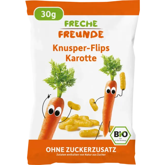 Freche Freunde Kindersnack Knapperige Flips Wortel 30 g