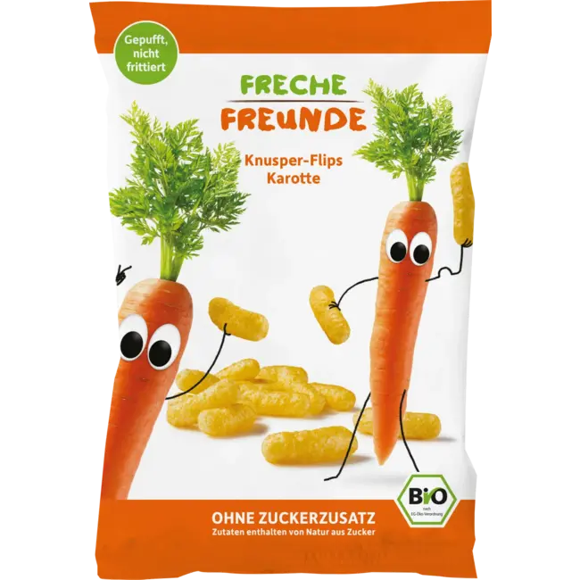 Freche Freunde Kindersnack Knapperige Flips Wortel 30 g