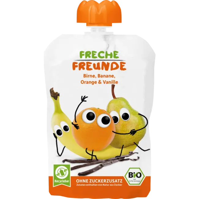 Freche Freunde Knijp 100% Peer, Banaan, Sinaasappel & Vanille Vanaf 1 Jaar 100 g
