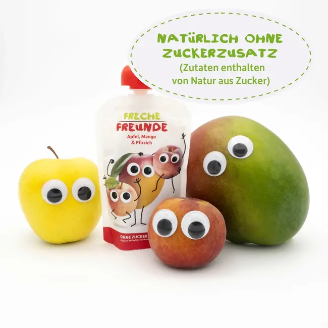 Freche Freunde Quetschie 100% Appel, Mango & Perzik Vanaf 1 Jaar 100 g