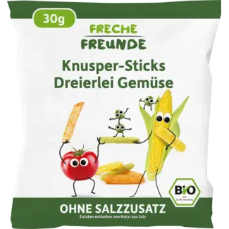 Freche Freunde Freche Freunde Kindersnack Knusper-sticks Drie Soorten Groenten, Vanaf 1 Jaar