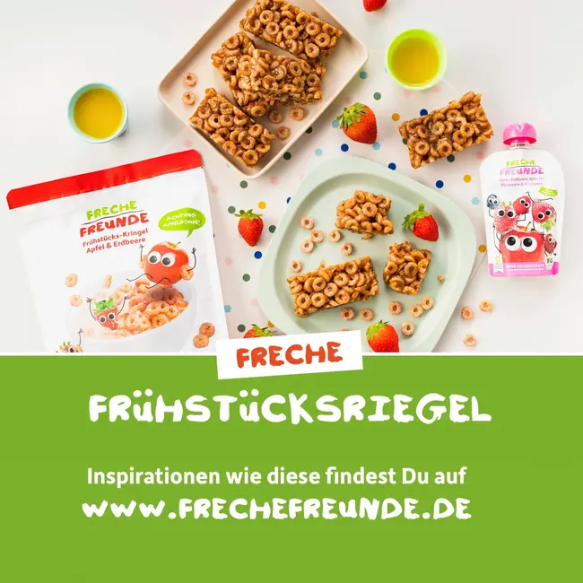 Freche Freunde Kindermuesli Appel & Aardbei Vanaf 1 Jaar 125 g