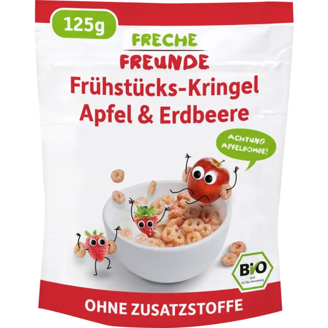 Freche Freunde Kindermuesli Appel & Aardbei Vanaf 1 Jaar 125 g