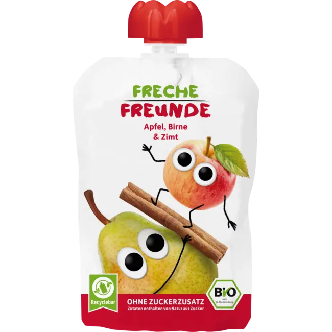 Freche Freunde Quetschie 100% Appel, Peer & Kaneel Vanaf 1 Jaar 100 g