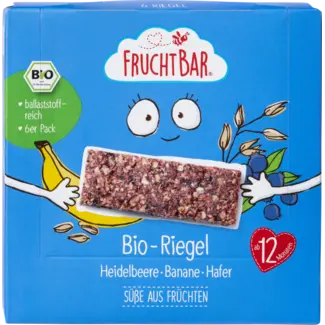 FruchtBar FruchtBar Fruitreep bosbessen-banaanhaver vanaf 12 maanden (6x23 g)