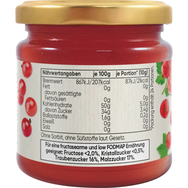 Frusano Fruitspread, rode bes 235 g