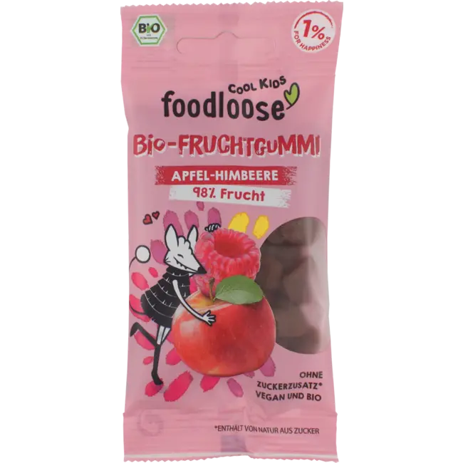 foodloose Fruitgom Framboos 30 g