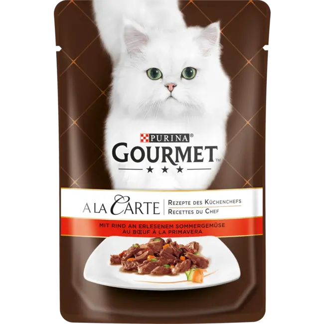 Purina Gourmet Natvoer Kat Met Rund & Groente, À La Carte 85 g
