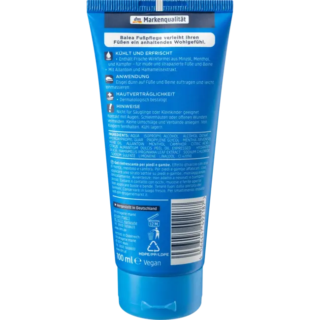 Balea Voet & Been Ijsgel 100 ml