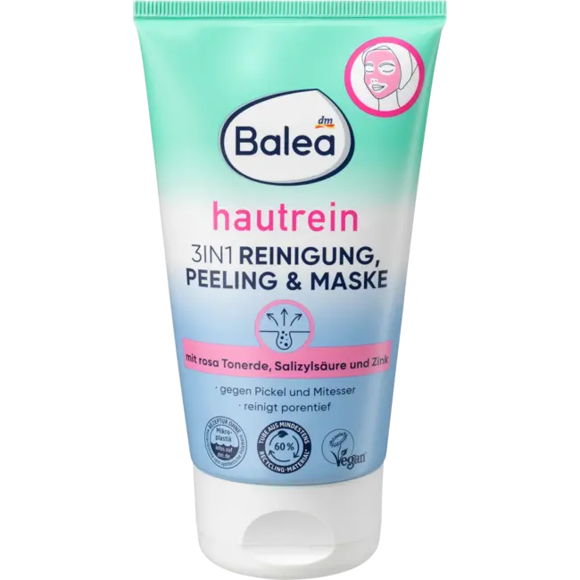 Balea 3-in-1 Reiniging, Peeling & Masker Huidzuiver 150 ml