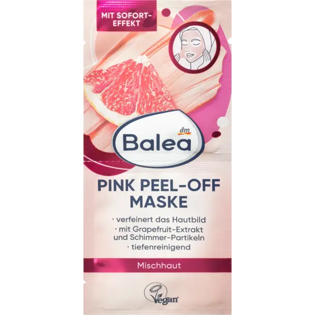 Balea Gezichtsmasker Peel-off Pink (2x8 Ml) 16 ml