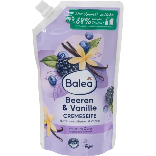 Balea Crèmezeep Bessen & Vanille, Navulverpakking 0.5 ml