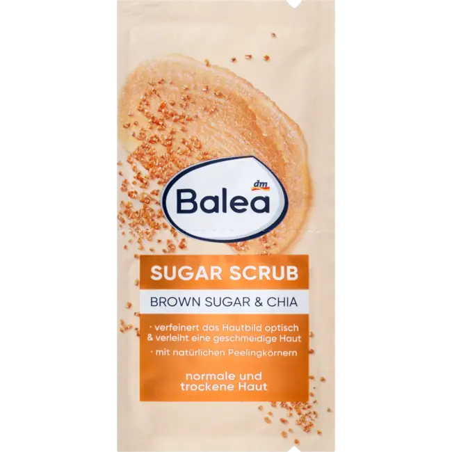 Balea Peeling Sugar Scrub Brown Sugar & Chia 16 ml