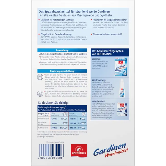 HOFFMANNS Wasmiddel Gordijnen 11 Wl