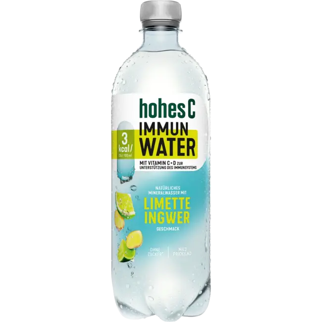 hohes C Natuurlijk Mineraalwater Met Limoen Gember, Immuunwater 0.75 l