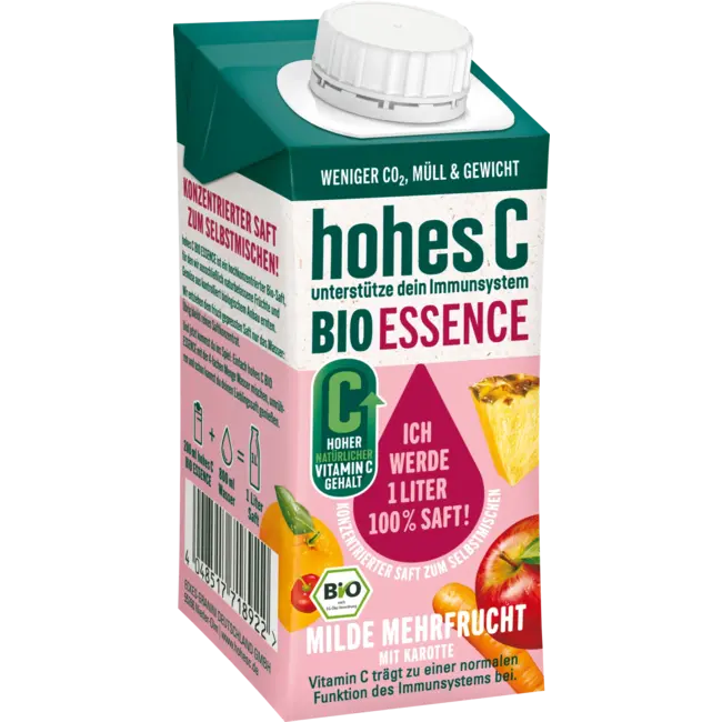 hohes C Sapconcentraat, Bio Essence, Milde Multivrucht Met Wortel 0.2 l