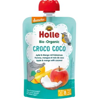 Holle baby food Holle baby food Knijpfruit Croco Coco, Appel & Mango Met Kokosnoot V.a. 8 Maanden