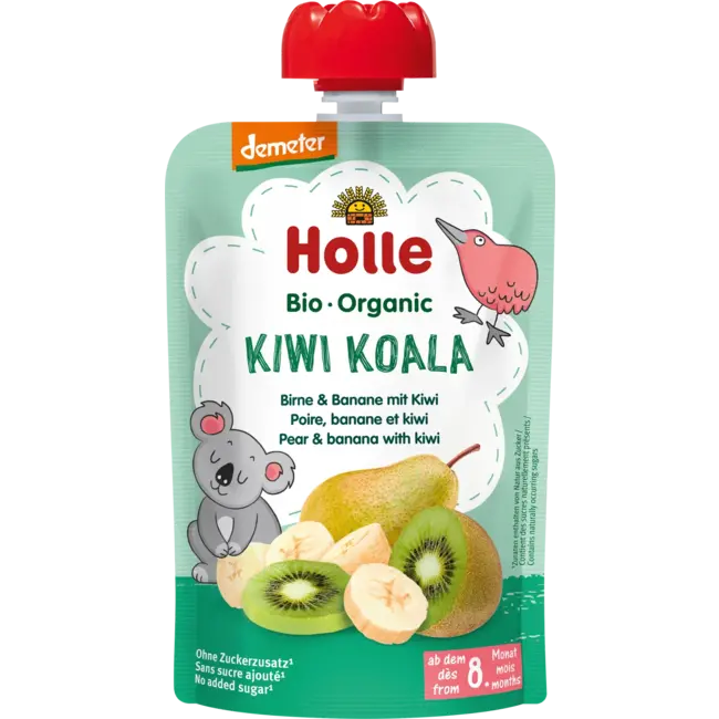 Holle baby food Knijpfruit Kiwi Koala, Peer & Banaan Met Kiwi Vanaf 8 Maanden 100 g