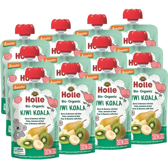 Holle baby food Knijpfruit Kiwi Koala, Peer & Banaan Met Kiwi Vanaf 8 Maanden 100 g