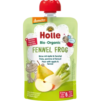 Holle baby food Holle baby food Knijpfruit Fennel Frog, Peer, Appel & Venkel V.a. 6 Maanden