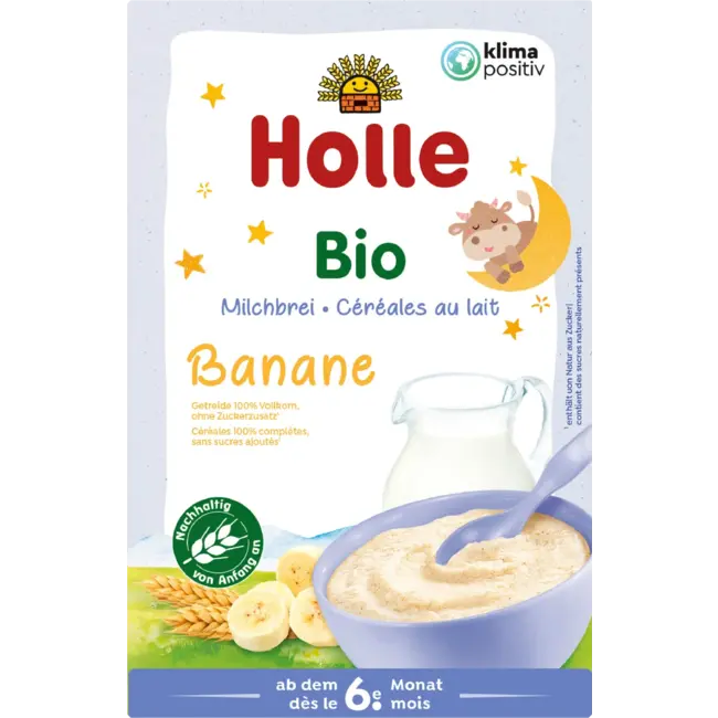 Holle baby food Avondpap Melk Banaan Vanaf 6 Maanden 250 g