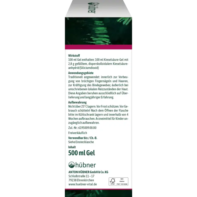 Hübner Huid Haar Nagels + Bindweefsel Gel 500 ml