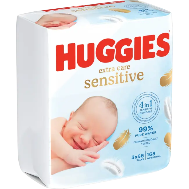 Huggies Natte Doekjes Pure Extra Care (3x56 St.) 168 St
