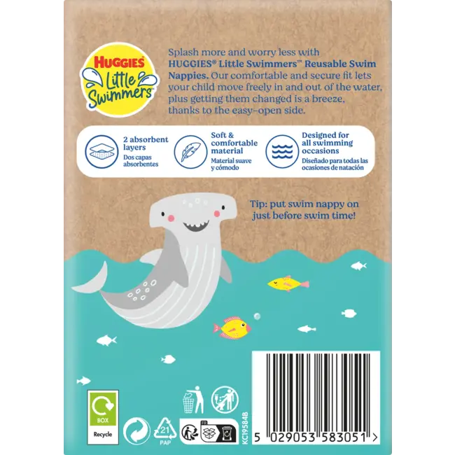 Huggies Little Swimmers Zwemluier Herbruikbaar, Motief Tropische Palmbomen 1 St