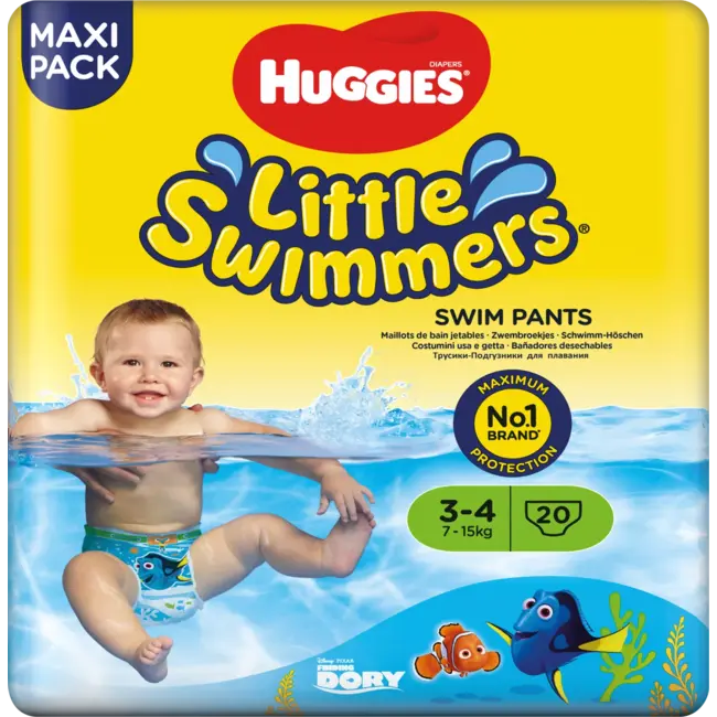 Huggies Little Swimmers Zwemluiers Maat 3/4 (7-15 Kg), Bigpack 20 St
