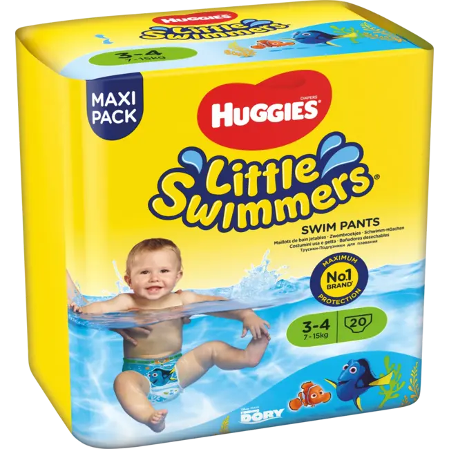 Huggies Little Swimmers Zwemluiers Maat 3/4 (7-15 Kg), Bigpack 20 St