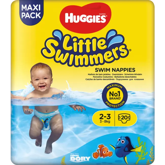 Huggies Little Swimmers Zwemluiers Maat 2/3 (3-8 Kg), Bigpack 20 St