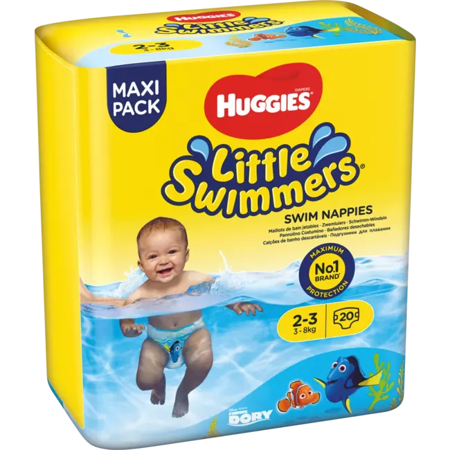 Huggies Little Swimmers Zwemluiers Maat 2/3 (3-8 Kg), Bigpack 20 St